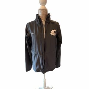 Nike Dark Grey/Black Full-Zip Jacket with WSU embroidered on chest